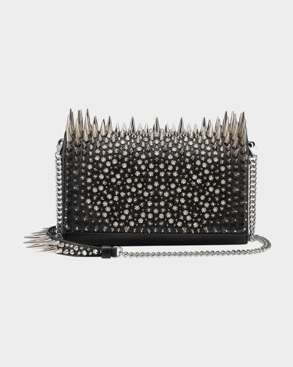 Paloma Spike Leather Clutch Bag